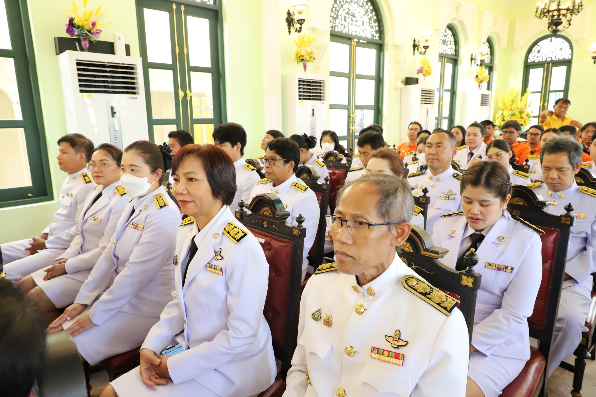 ส.ป.ก.ปทุมธานี เข้าร่วมพิธีเจริญพระพุทธมนต์เฉลิมพระเกียรติสมเด็จพระเจ้าลูกเธอ เจ้าฟ้าพัชรกิติยาภา นเรนทิราเทพยวดี กรมหลวงราชสาริณีสิริพัชร มหาวัชรราชธิดา เนื่องในโอกาสวันคล้ายวันประสูติ 7 ธันวาคม 