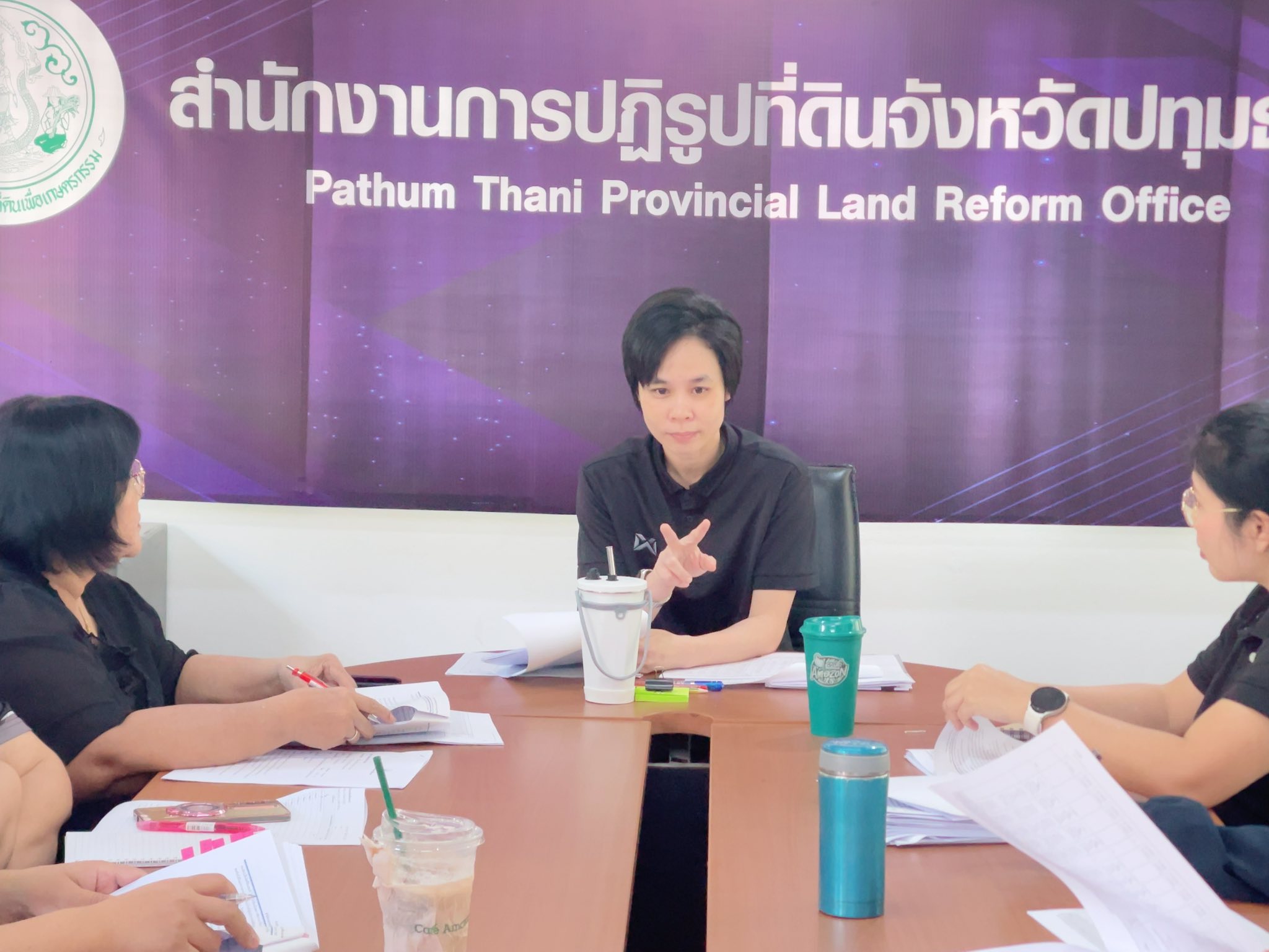 ประชุมจัดทำข้อตกลงเกี่ยวกับการมอบหมายงานและการประเมินผลการปฏิบัติราชการ ครั้งที่1 ประจำปีงบประมาณ 2569 ร่วมกับข้าราชการในสังกัด ส.ป.ก. ปทุมธานี