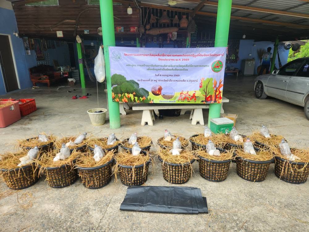 title - จัดโครงการลดการเผาวัสดุ เหลือใช้ทางการเกษตรในเขตปฏิรูปที่ดินจังหวัดปทุมธานี ปีงบประมาณ พ.ศ. 2569 หลักสูตร การสร้างอาชีพในการบริหารจัดการวัสดุเหลือใช้ทางการเกษตรเพื่อเพิ่มมูลค่าเป็นมิตรกับสิ่งแวดล้อม ณ บ้านเลขที่ 21 หมู่ 10 ตำบลบึงชำอ้อ อำเภอหนองเสือ จังหวัดปทุมธานี 