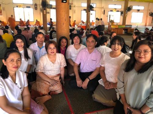 ปฏิรูปที่ดินจังหวัดปทุมธานี และเจ้าหน้าที่ ส.ป.ก.ปทุมธานี ร่วมกิจกรรมโครงการทำบุญปฏิบัติธรรมสวนะ (วันพระ) ประจำปีงบประมาณ 2563