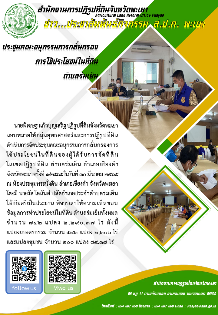 ประชุมอนุกลั่นกรอง 1/65