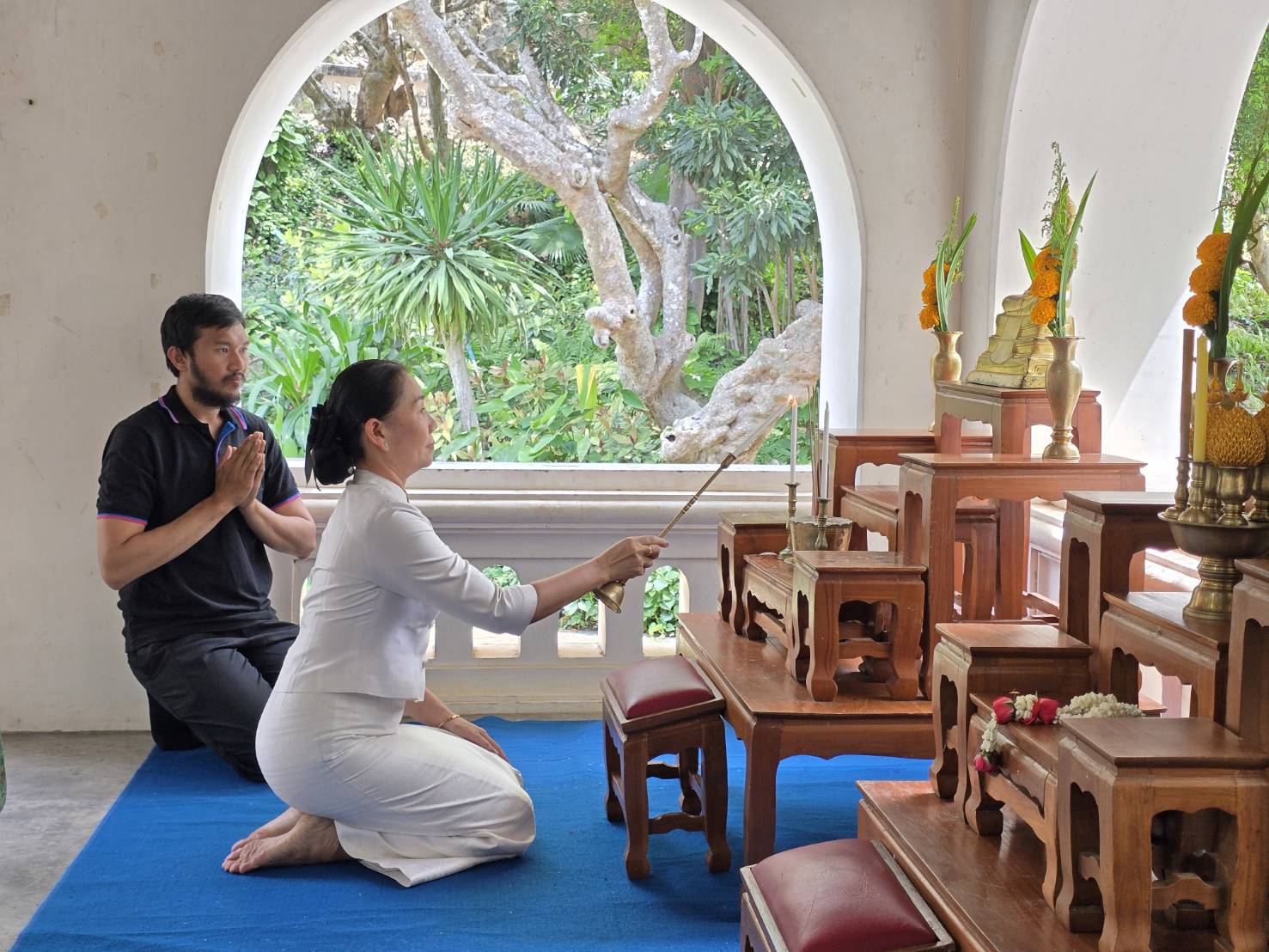 ปฏิรูปที่ดินจังหวัดเพชรบุรี พร้อมด้วย เจ้าหน้าที่ ส.ป.ก.เพชรบุรี ร่วมรับฟังพระธรรมเทศนาในกิจกรรมวันธรรมสวนะ เพื่อสืบสานพระพุทธศาสนา ตามรอยธรรมพระบาทสมเด็จพระจอมเกล้าเจ้าอยู่หัว