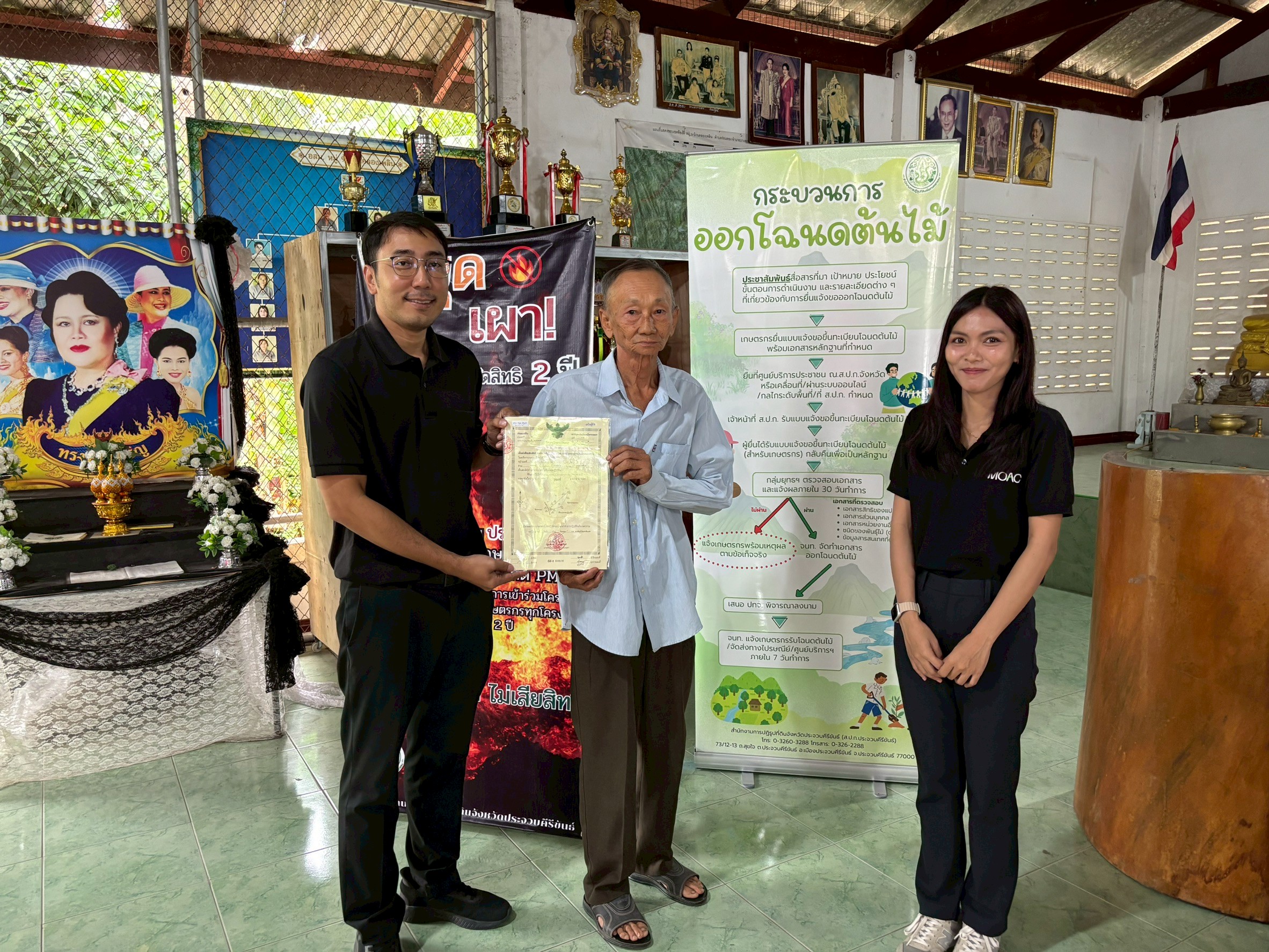 ส.ป.ก.ประจวบคีรีขันธ์ ดำเนินการจัดกิจกรรมศูนย์บริการประชาชนเคลื่อนที่ในเขตปฏิรูปที่ดิน ครั้งที่ 3 ณ ศาลาอเนกประสงค์ หมู่ที่ 9 ต.ร่อนทอง อ.บางสะพาน จ.ประจวบคีรีขันธ์