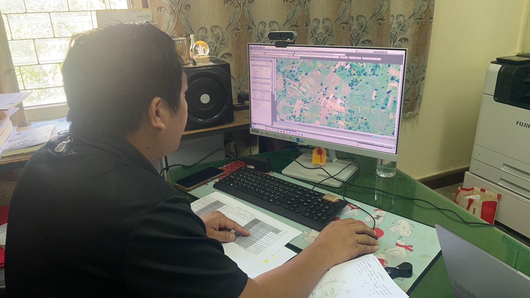 title - ศทส. ลงตรวจสอบพื้นที่เป้าหมาย จังหวัดชัยภูมิ เลย และหนองบัวลำภู เพื่อจัดทำแผนที่เชิงเลข (Digital Map) สำหรับการจัดทำฐานข้อมูลแปลงที่ดินในรูปแบบ Shapefile 