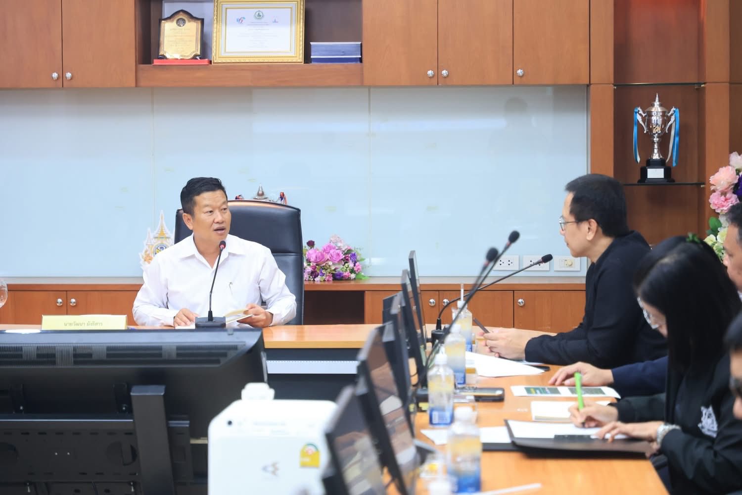 title - ศทส. จัดประชุมหารือความเป็นไปได้ในการเชื่อมโยงข้อมูลระบบจัดการป่าไม้อย่างยั่งยืน กับ ส.ป.ก. ผ่าน API สู่ระบบ eTree