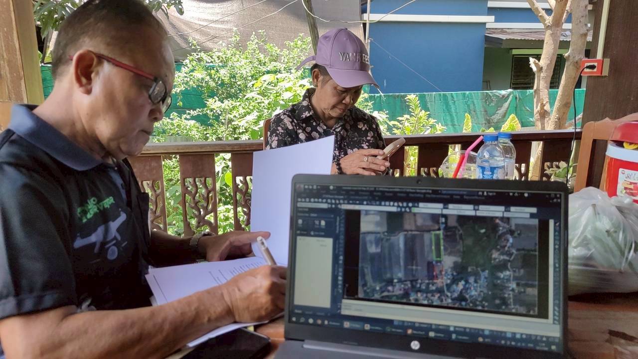 ส.ป.ก.พระนครศรีอยุธยา ดำเนินการรังวัดสอบเขตแปลงที่ดินกรณีพิพาท