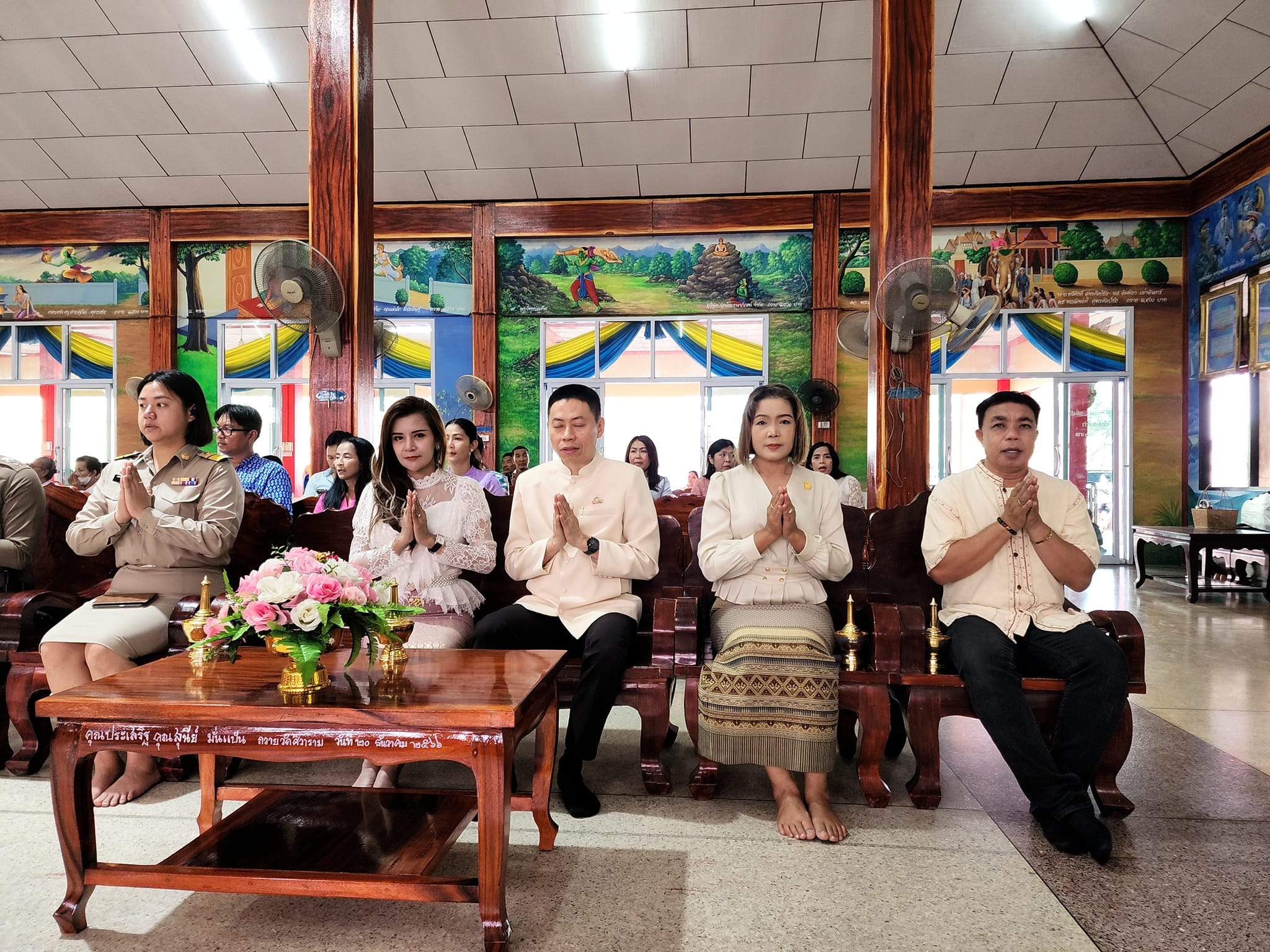 นางสาวพจนันท์ กองมาก ปฏิรูปที่ดินจังหวัดพระนครศรีอยุธยา ร่วมกิจกรรมเข้าวัดปฏิบัติธรรมวันธรรมสวนะ ภายใต้กิจกรรม ผู้ว่าฯ พาทำบุญ ประจำปีงบประมาณ พ.ศ. ๒๕๖๗