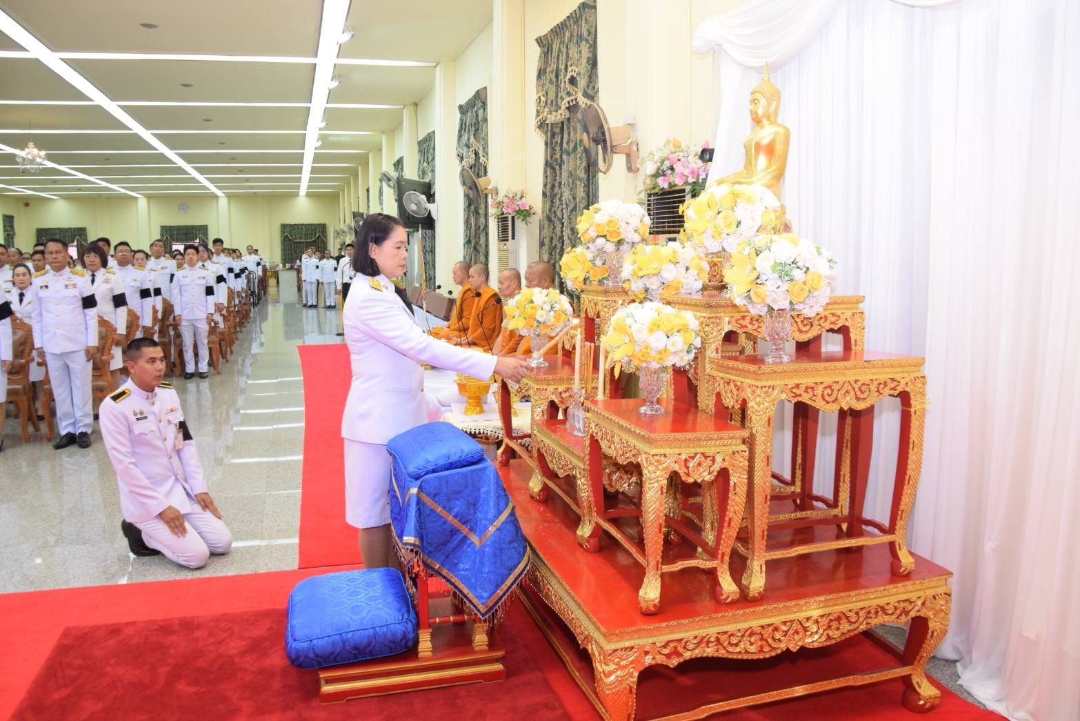 ปฏิรูปที่ดินจังหวัดพระนครศรีอยุธยา เป็นประธาน ในพิธีธรรมบำเพ็ญกุศลสวดพระอภิธรรมพระบรมศพ สมเด็จพระนางเจ้าสิริกิติ์ พระบรมราชินีนาถ พระบรมราชชนนีพันปีหลวง ณ วัดพนัญเชิงวรวิหาร อ.พระนครศรีอยุธยา จ.พระนครศรีอยุธยา (ข่าวแชร์)