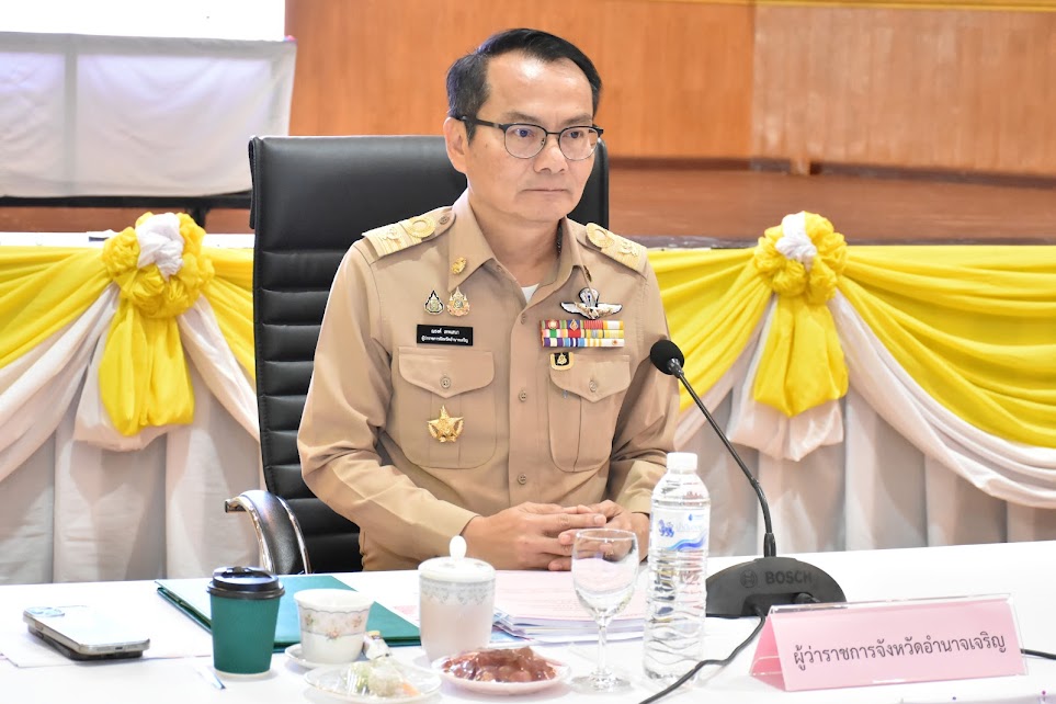 ส.ป.ก. อำนาจเจริญ  ร่วมประชุมหัวหน้าส่วนราชการ หัวหน้าหน่วยงานรัฐวิสาหกิจ และนายอำเภอ ฯลฯ ประจำเดือนกุมภาพันธ์ 2568 ครั้งที่ 2/2568