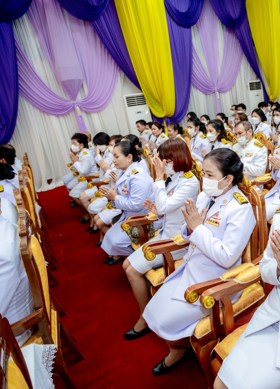 ส.ป.ก.เพชรบุรี เข้าร่วมพิธีเจริญพระพุทธมนต์ถวายพระกุศลเนื่องในโอกาสวันคล้ายวันประสูติ สมเด็จพระเจ้าลูกเธอ เจ้าฟ้าพัชรกิติยาภา นเรนธิราเทพยวดี กรมหลวงราชสาริณีสิริพัชร มหาวัชรราชธิดา 7 ธันวาคม