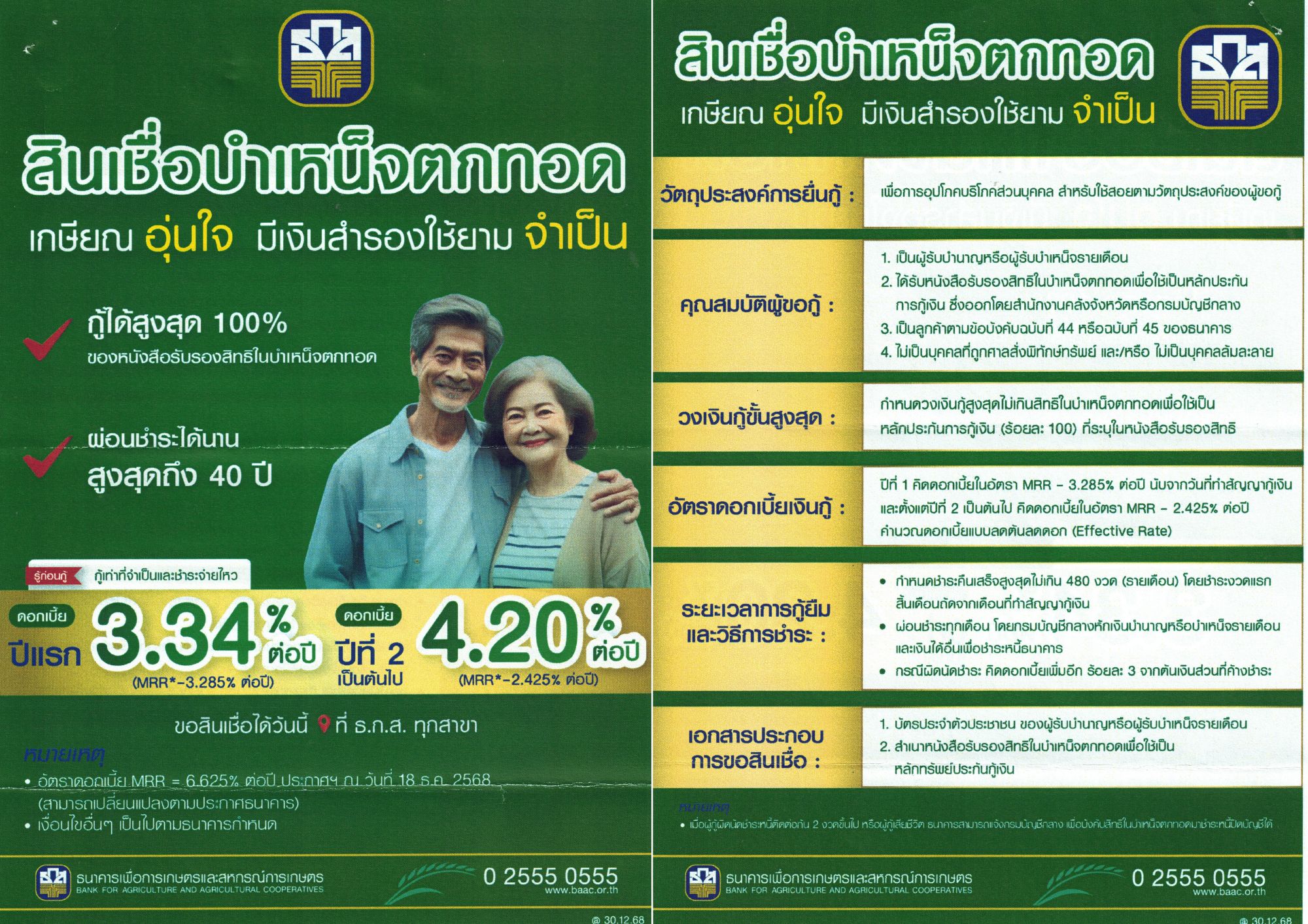 ประชาสัมพันธ์ เชิญชวนใช้บริการสินเชื่อกับ ธ.ก.ส.