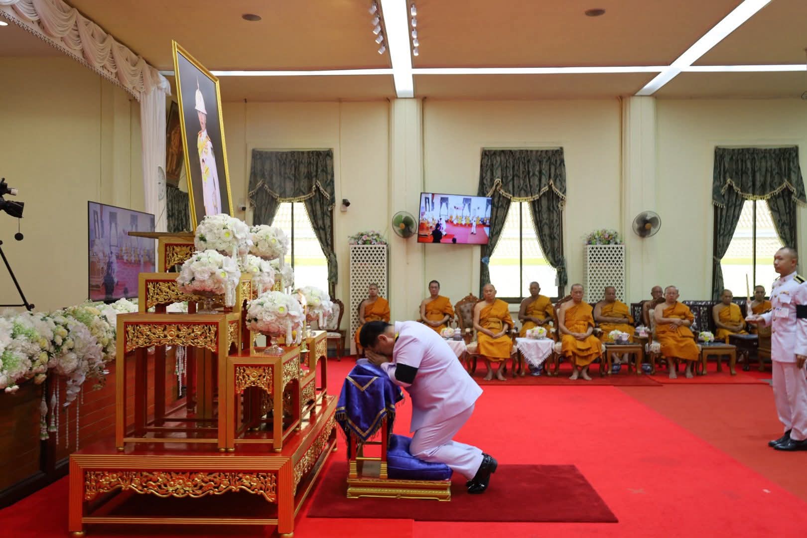 title - ปฏิรูปที่ดินจังหวัดพระนครศรีอยุธยา เข้าร่วมพิธีบำเพ็ญกุศล ในวาระครบ ๗ วัน (สัตตมวาร) แห่งการสิ้นพระชนม์ ถวายเป็นพระกุลแด่สมเด็จพระเจ้าลูกเธอ เจ้าฟ้าพัชรกิติยาภา นเรนทิราเทพยวดี กรมหลวงราชสาริณีสิริพัชร มหาวัชรราชธิดาร่วมพิธี