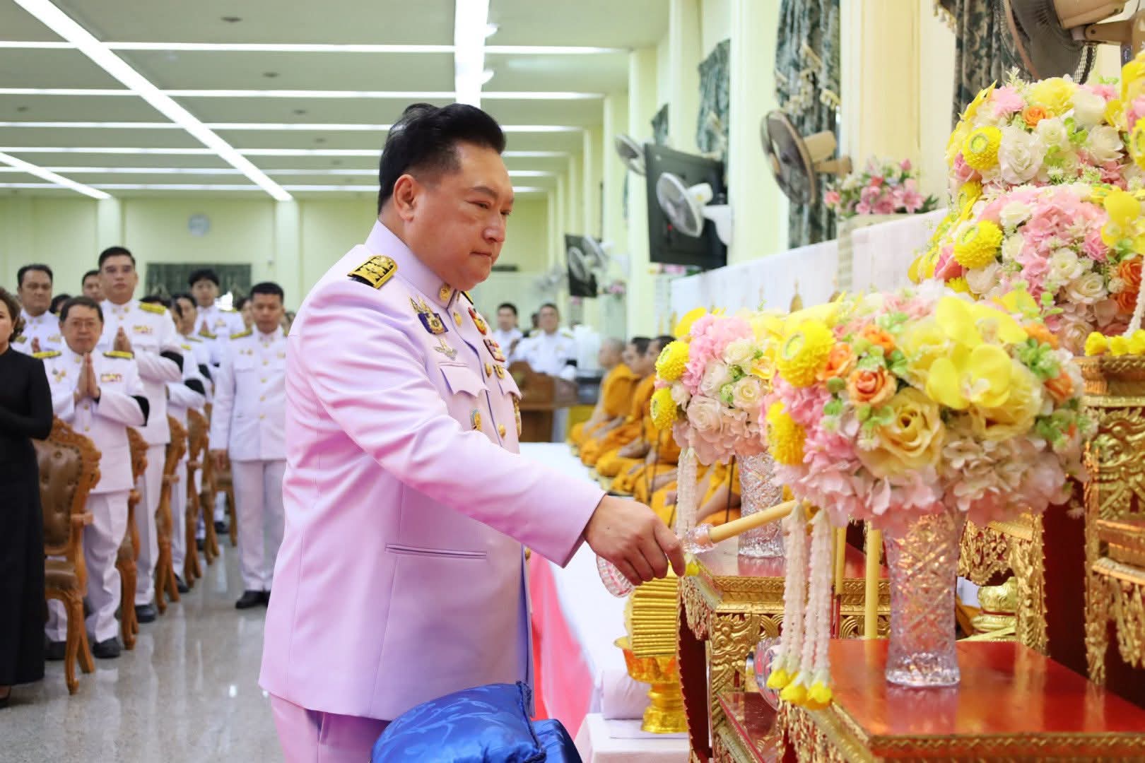 title - ปฏิรูปที่ดินจังหวัดพระนครศรีอยุธยา เข้าร่วมพิธีบำเพ็ญกุศล ในวาระครบ ๗ วัน (สัตตมวาร) แห่งการสิ้นพระชนม์ ถวายเป็นพระกุลแด่สมเด็จพระเจ้าลูกเธอ เจ้าฟ้าพัชรกิติยาภา นเรนทิราเทพยวดี กรมหลวงราชสาริณีสิริพัชร มหาวัชรราชธิดาร่วมพิธี