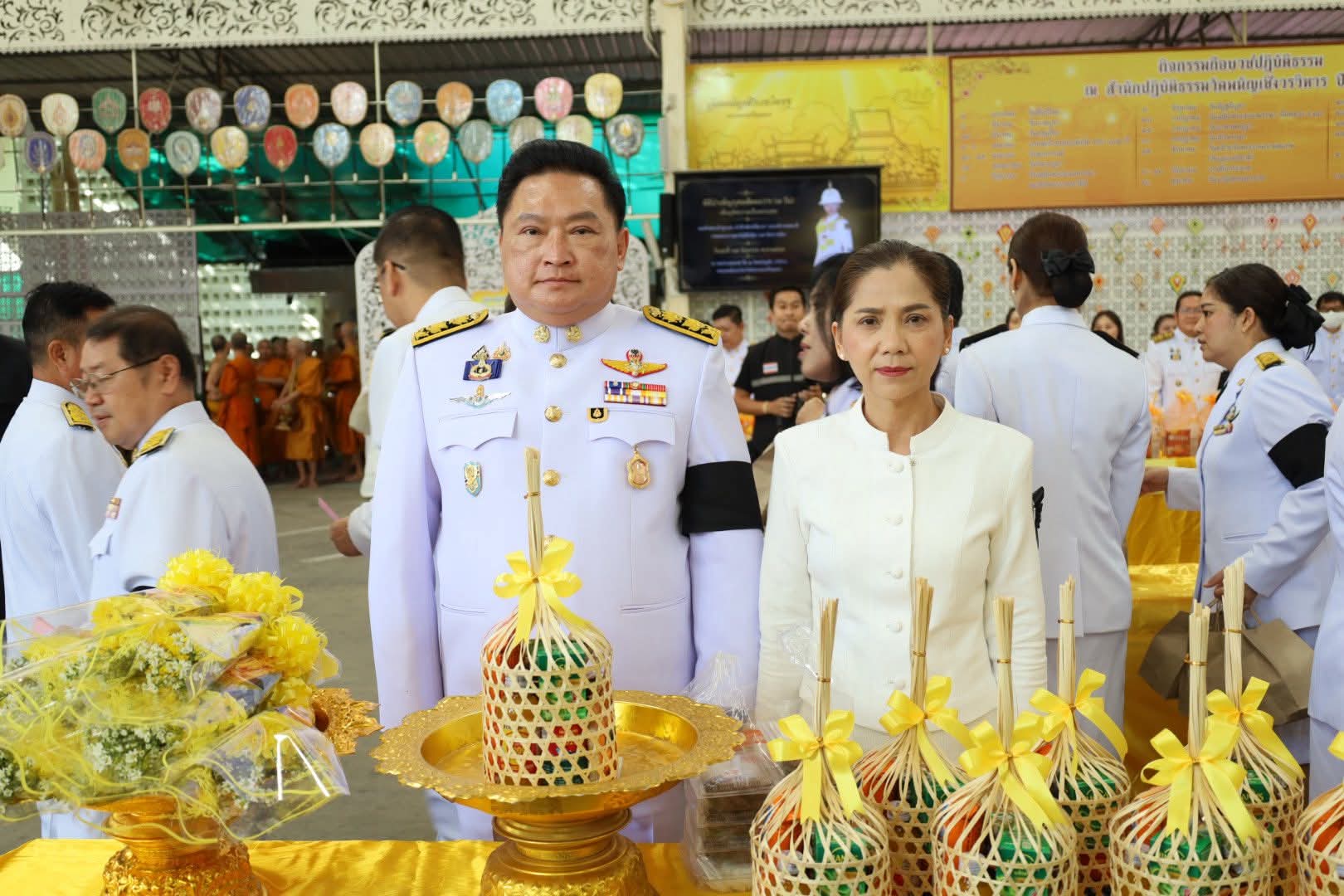 title - ปฏิรูปที่ดินจังหวัดพระนครศรีอยุธยา เข้าร่วมพิธีบำเพ็ญกุศล ในวาระครบ ๗ วัน (สัตตมวาร) แห่งการสิ้นพระชนม์ ถวายเป็นพระกุลแด่สมเด็จพระเจ้าลูกเธอ เจ้าฟ้าพัชรกิติยาภา นเรนทิราเทพยวดี กรมหลวงราชสาริณีสิริพัชร มหาวัชรราชธิดาร่วมพิธี