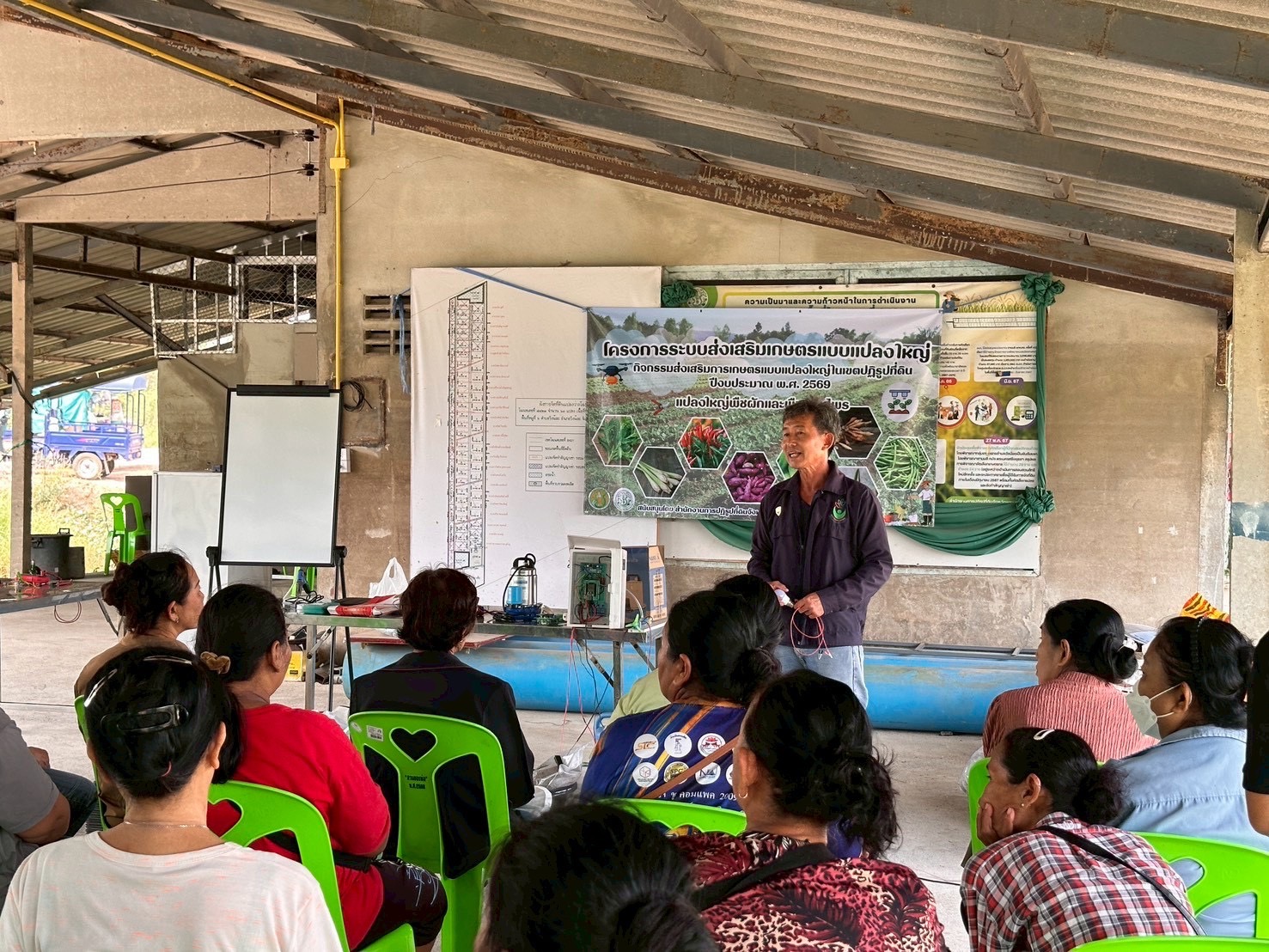 ส.ป.ก.พระนครศรีอยุธยา ดำเนินการจัดอบรม เกษตรกรภายใต้โครงการระบบส่งเสริมเกษตรแบบแปลงใหญ่ กิจกรรมส่งเสริมการเกษตรแบบแปลงใหญ่ในเขตปฏิรูปที่ดิน ปีงบประมาณ พ.ศ. ๒๕๖๙ หลักสูตรที่ ๖ เพิ่มศักยภาพการผลิต, การตลาดและการจำหน่ายพืชผักปลอดภัย GAP แบบครบวงจร