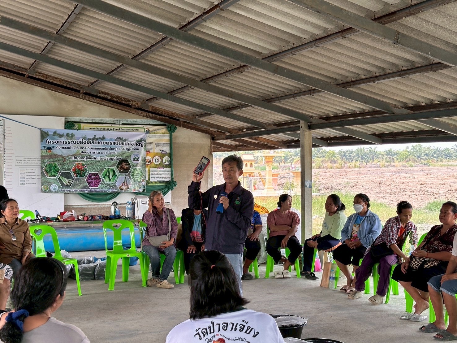 title - ส.ป.ก.พระนครศรีอยุธยา ดำเนินการจัดอบรม เกษตรกรภายใต้โครงการระบบส่งเสริมเกษตรแบบแปลงใหญ่ กิจกรรมส่งเสริมการเกษตรแบบแปลงใหญ่ในเขตปฏิรูปที่ดิน ปีงบประมาณ พ.ศ. ๒๕๖๙ หลักสูตรที่ ๖ เพิ่มศักยภาพการผลิต, การตลาดและการจำหน่ายพืชผักปลอดภัย GAP แบบครบวงจร