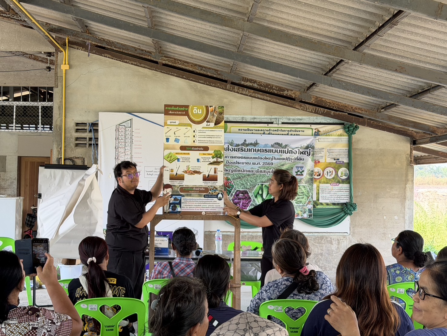 title - ส.ป.ก.พระนครศรีอยุธยา จัดอบรม เกษตรกรภายใต้โครงการระบบส่งเสริมเกษตรแบบแปลงใหญ่ กิจกรรมส่งเสริมการเกษตรแบบแปลงใหญ่ในเขตปฏิรูปที่ดิน ปีงบประมาณ พ.ศ. ๒๕๖๙ หลักสูตรที่ ๗ แนวทางแก้ไขและปรับปรุงบำรุงดินอย่างยั่งยืนเพื่อให้ดินมีความเหมาะสมต่อการเพาะปลูก