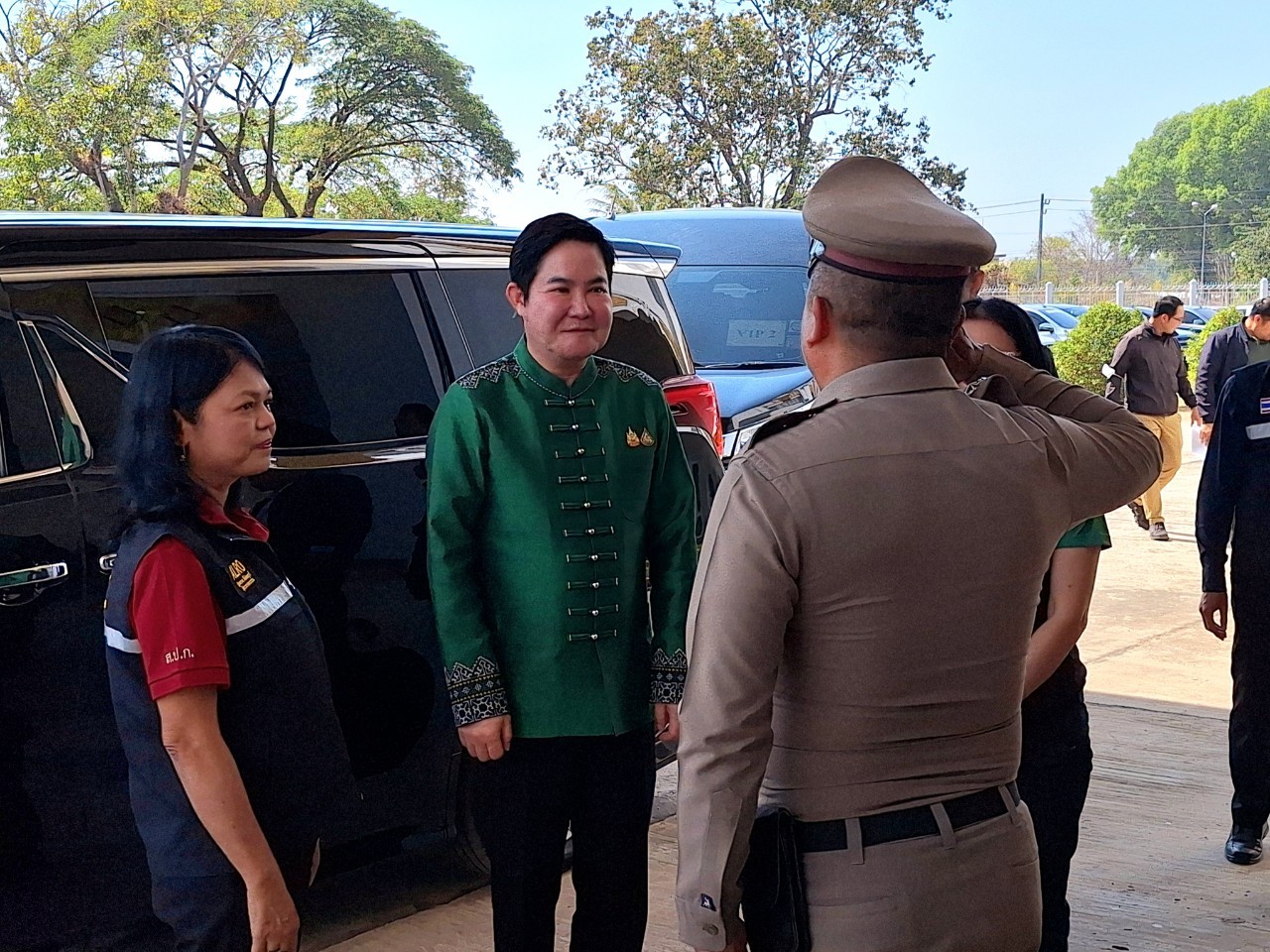 ส.ป.ก. ร่วมเป็นเกียรติในพิธีเปิดงานวันถ่ายทอดเทคโนโลยีการผลิตข้าวเหนียวคุณภาพดีในพื้นที่นำร่องเขตปลดล็อคอากาศยานไร้คนขับเพื่อการเกษตร (Drone for Agriculture) ในพื้นที่จังหวัดนครพนม