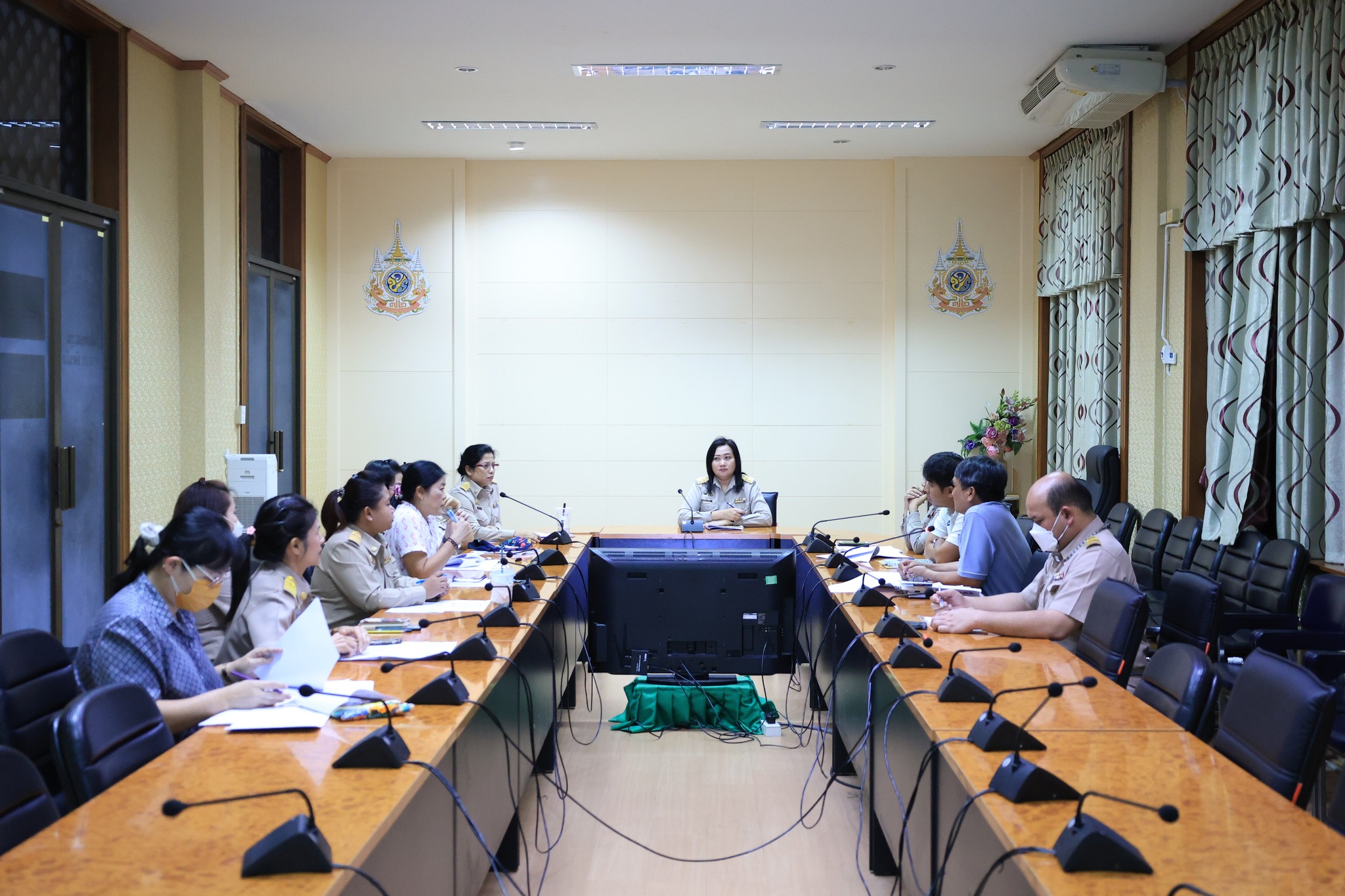 สำนักบริหารกลาง ประชุมการปรับปรุงโครงสร้างการแบ่งงานภายในของ สำนักบริหารกลาง