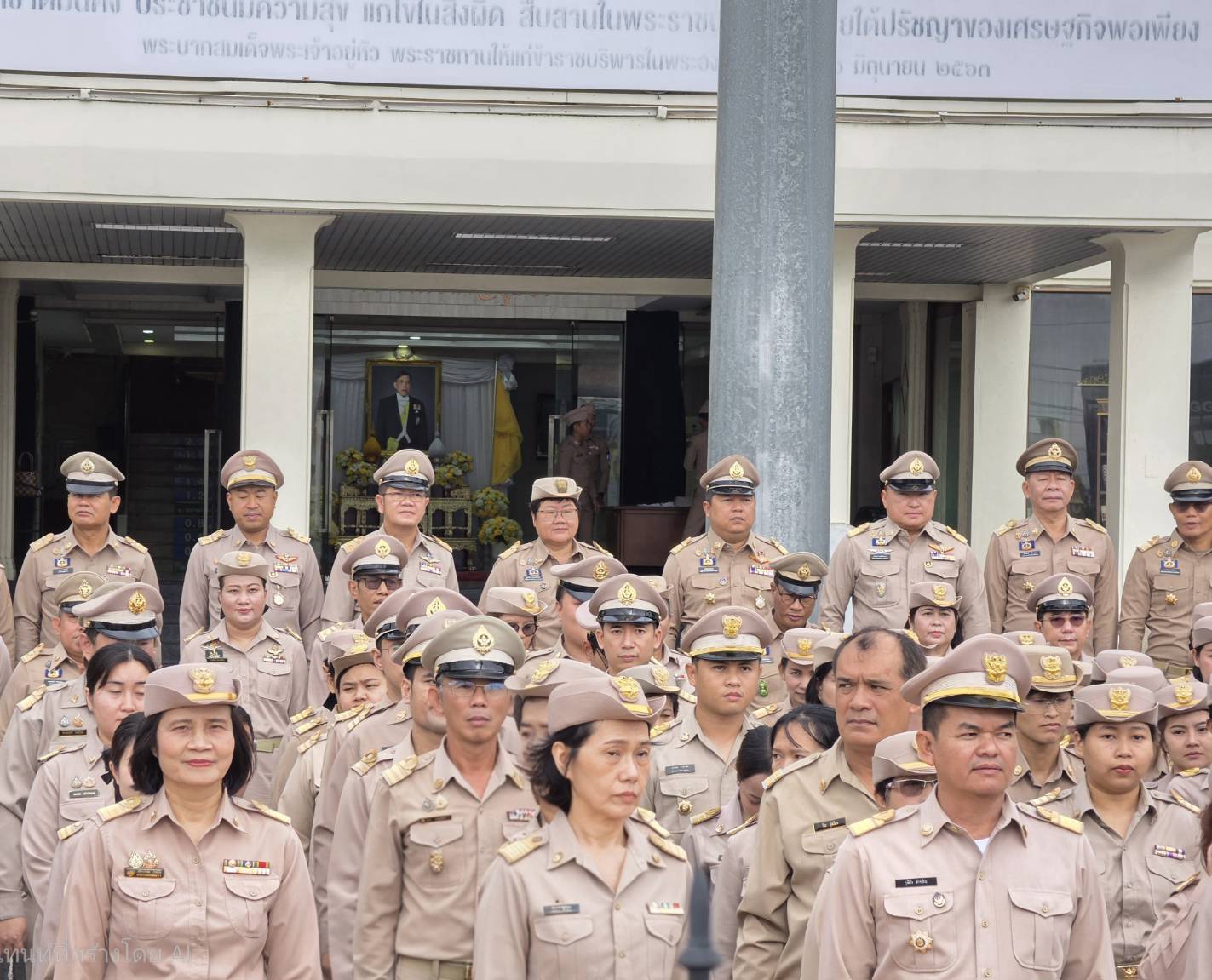 title -  ปฏิรูปที่ดินจังหวัดพระนครศรีอยุธยา พร้อมเจ้าหน้าที่ สำนักงานการปฏิรูปที่ดินจังหวัดพระนครศรีอยุธยา ร่วมกิจกรรมเคารพธงชาติและร้องเพลงชาติไทย เนื่องในวันพระราชทานธงชาติไทย (Thai National Flag Day) ประจำปี 2569 