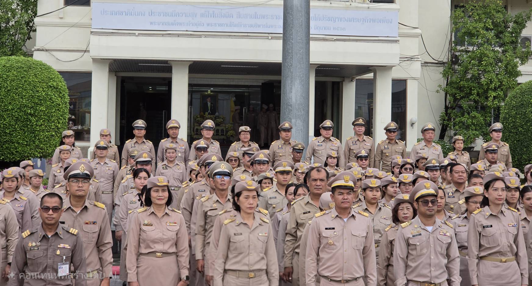 title -  ปฏิรูปที่ดินจังหวัดพระนครศรีอยุธยา พร้อมเจ้าหน้าที่ สำนักงานการปฏิรูปที่ดินจังหวัดพระนครศรีอยุธยา ร่วมกิจกรรมเคารพธงชาติและร้องเพลงชาติไทย เนื่องในวันพระราชทานธงชาติไทย (Thai National Flag Day) ประจำปี 2569 