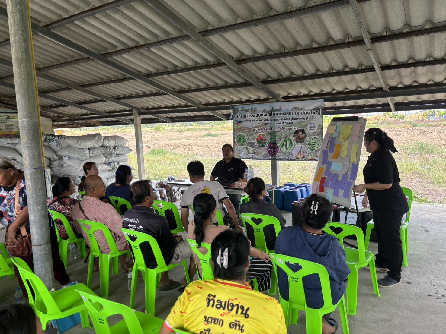 title - ส.ป.ก.พระนครศรีอยุธยา จัดฝึกอบรมเกษตรกรภายใต้โครงการระบบส่งเสริมเกษตรแบบแปลงใหญ่ กิจกรรมส่งเสริมการเกษตรแบบแปลงใหญ่ในเขตปฏิรูปที่ดิน ปีงบประมาณ พ.ศ. ๒๕๖๙ หลักสูตรที่ ๘ จัดทำเวทีสรุปผลการดำเนินงานและมอบปัจจัยการผลิต 