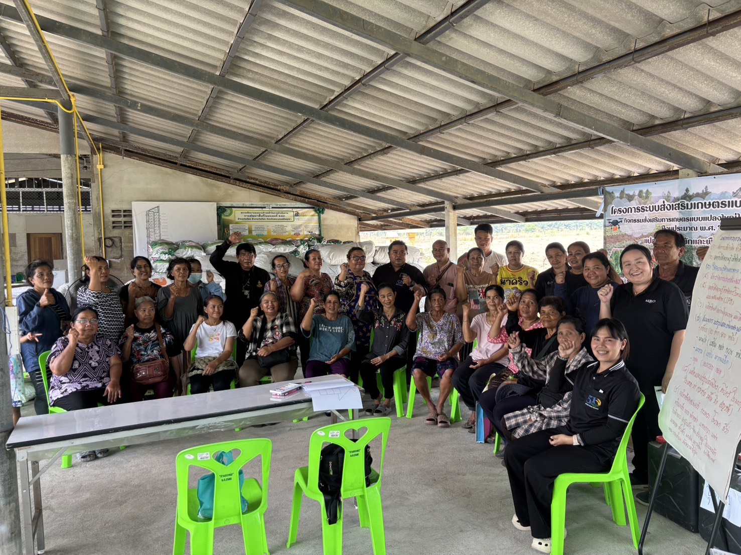 title - ส.ป.ก.พระนครศรีอยุธยา จัดฝึกอบรมเกษตรกรภายใต้โครงการระบบส่งเสริมเกษตรแบบแปลงใหญ่ กิจกรรมส่งเสริมการเกษตรแบบแปลงใหญ่ในเขตปฏิรูปที่ดิน ปีงบประมาณ พ.ศ. ๒๕๖๙ หลักสูตรที่ ๘ จัดทำเวทีสรุปผลการดำเนินงานและมอบปัจจัยการผลิต 