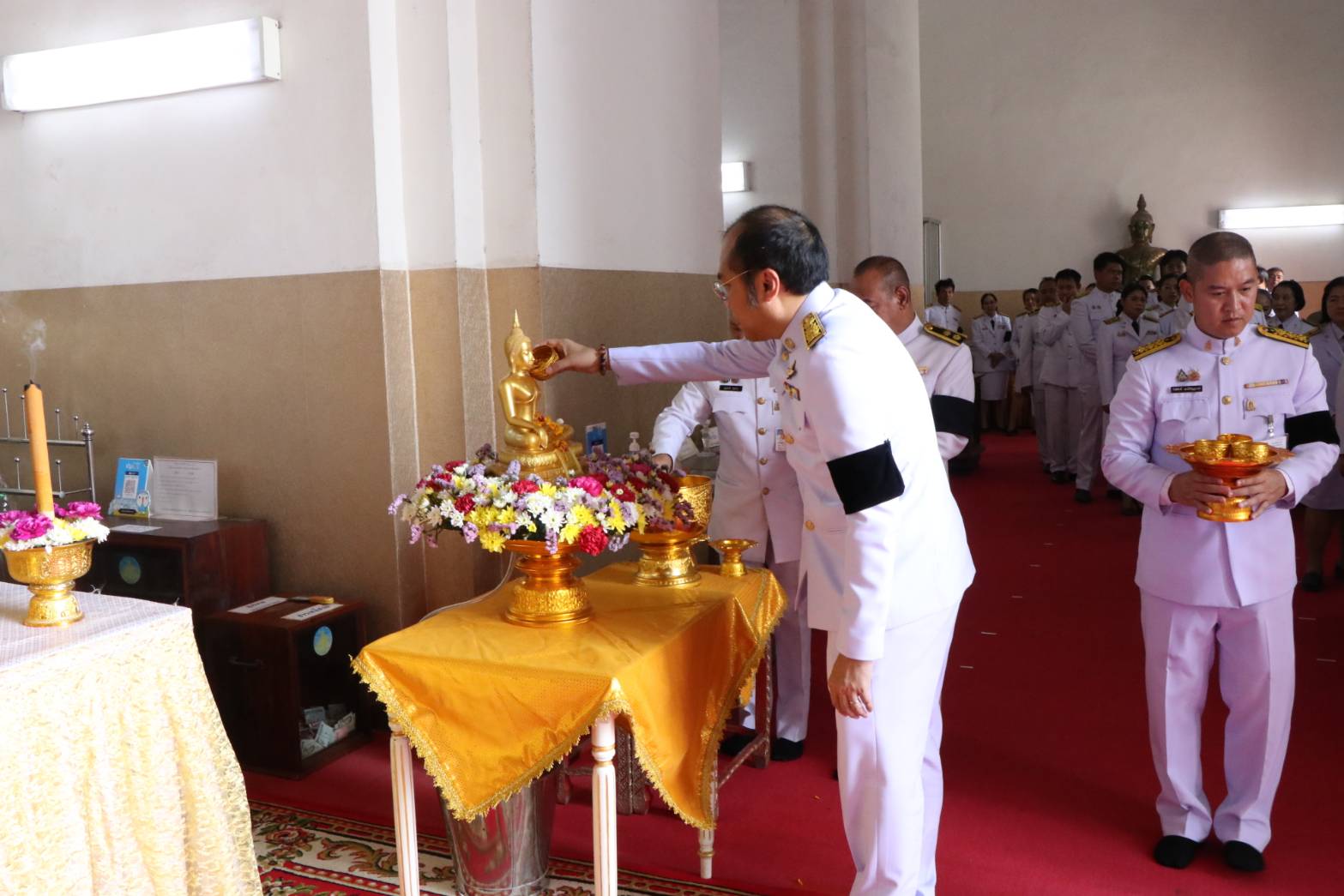 title - ปฏิรูปที่ดินจังหวัดพระนครศรีอยุธยา เข้าร่วมพิธีถวายเครื่องราชสักการะ เนื่องในพระราชพิธีสงกรานต์ พุทธศักราช ๒๕๖๙ เพื่อถวายเป็นพุทธบูชาณ เจดียสถานต่าง ๆ  