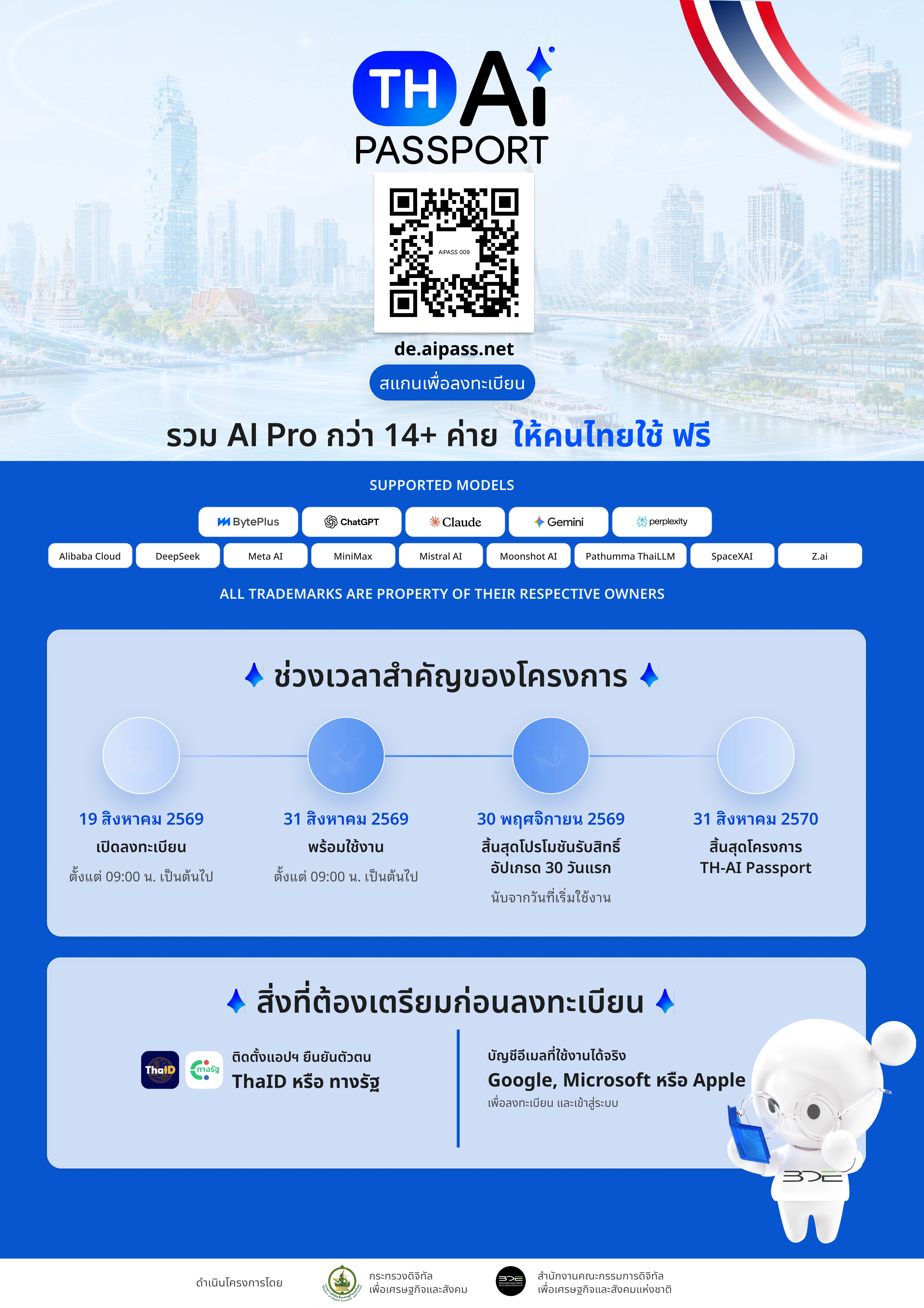 ประชาสัมพันธ์โครงการยกระดับทักษะด้านดิจิทัลและปัญญาประดิษฐ์เพื่อคนไทย(TH-AI Passport) (ข่าวแชร์)