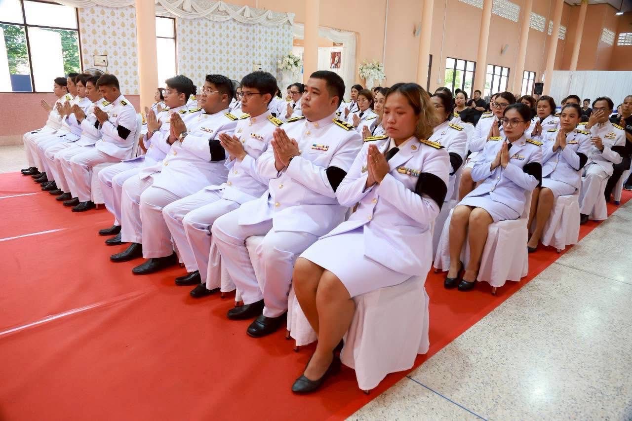 title - สำนักงานการปฏิรูปที่ดินจังหวัดระนอง เข้าร่วมพิธีบำเพ็ญกุศลสวดพระอภิธรรมอุทิศถวายพระกุศลแด่ สมเด็จพระเจ้าลูกเธอ เจ้าฟ้าพัชรกิติยาภา นเรนทิราเทพยวดี กรมหลวงราชสาริณีสิริพัชร มหาวัชรราชธิดา