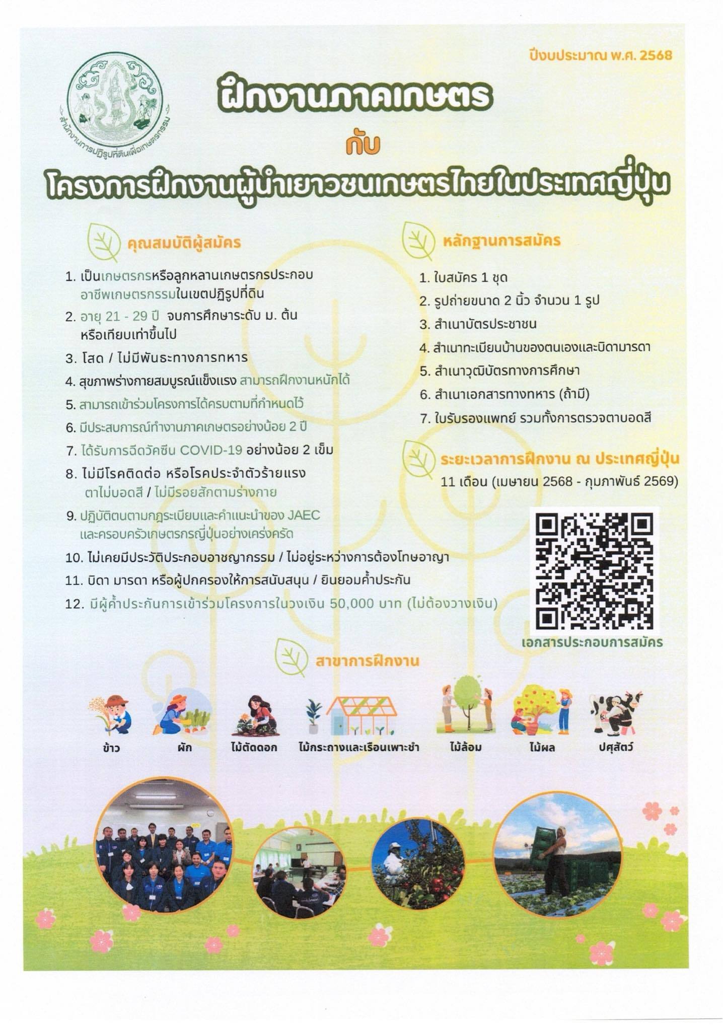 ฝึกงานภาคเกษตรกับโครงการฝึกงานผู้นำเยาวชนเกษตรไทยในประเทศญี่ปุ่น