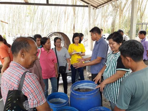 สำนักการปฏิรูปที่ดินจังหวัดระยอง จัดฝึกอบรมความรู้ให้แก่เกษตรกรในเขตปฏิรูปที่ดินผ่านศูนย์เครือข่าย ศูนย์เรียนรู้การเพิ่มประสิทธิภาพการผลิตสินค้าเกษตรในเขตปฏิรูปที่ดิน