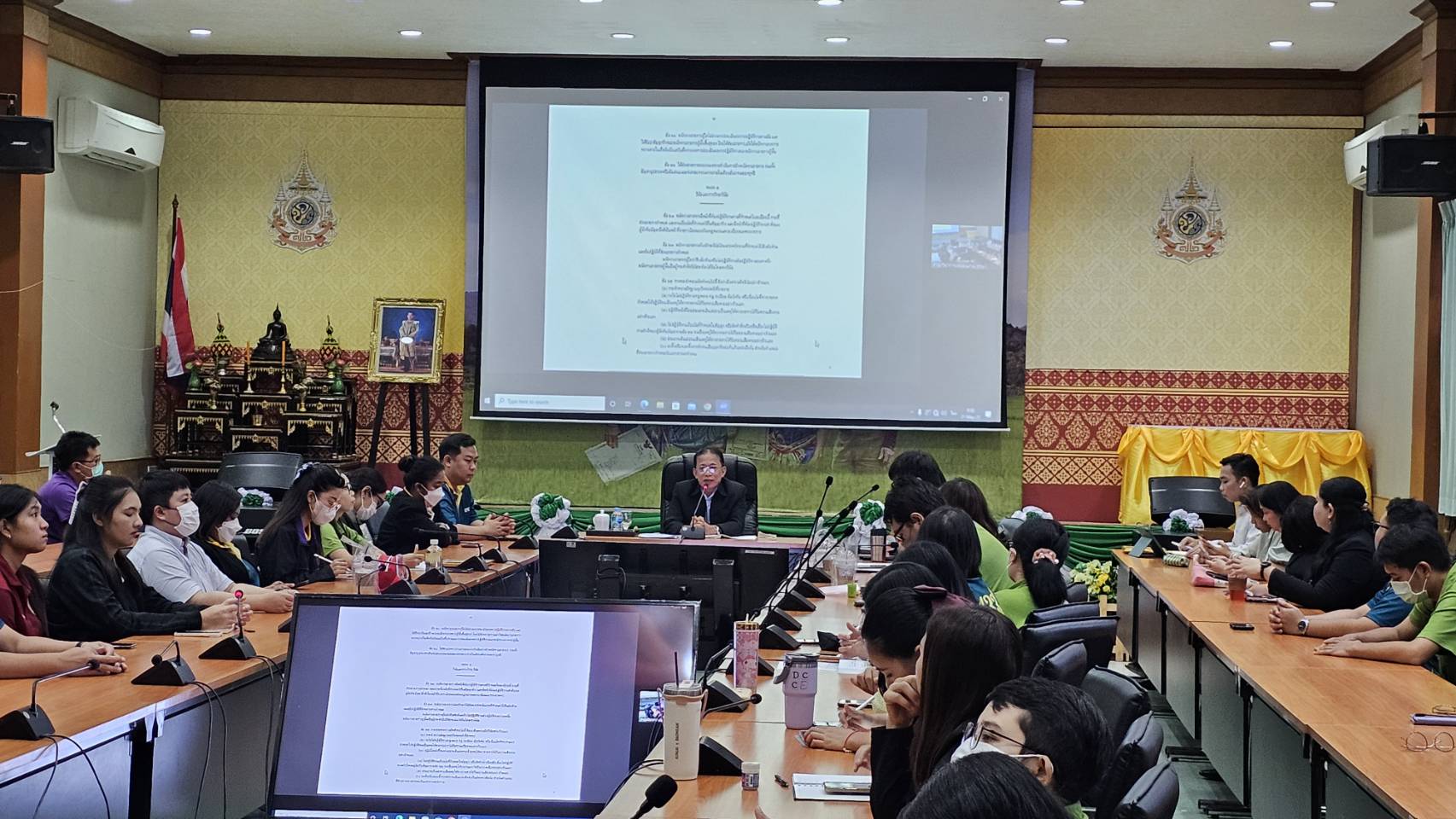 สำนักวิชาการและแผนงานเขิญ นายสมบุญ จันทร์แดง ผู้อำนวยการกลุ่มส่งเสริมคุณธรรมและงานวินัย ให้ความรู้เกี่ยวกับวินัยข้าราชการ