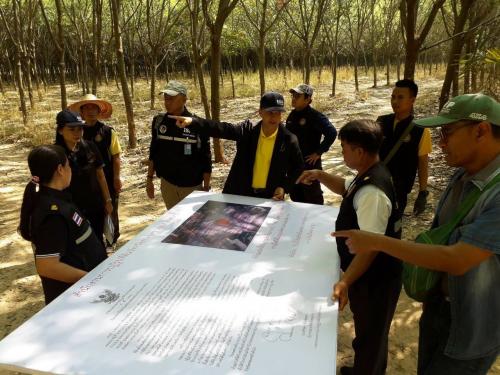 ปักป้ายคำสั่งคณะกรรมการปฏิรูปที่ดินจังหวัดสกลนครเรื่องสั่งให้สิ้นสิทธิและให้เกษตรกรพร้อมบริวารออกจากที่ดิน