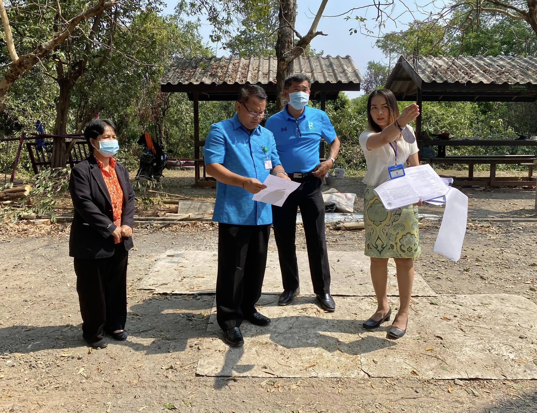 ร่วมตรวจสอบ เร่งรัดงานก่อสร้างอาคารจัดเก็บสารบบที่ดิน 2 ชั้น งบลงทุนปีงบประมาณ 2566