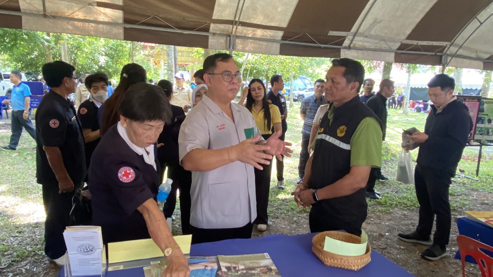 ส.ป.ก.สงขลา ร่วมกิจกรรมโครงการจังหวัดเคลื่อนที่ “หน่วยบำบัดทุกข์ บำรุงสุข สร้างรอยยิ้มให้ประชาชน” ณ วัดป่ายาง หมู่ที่ ๙ ตำบลท่าช้าง อำเภอบางกล่ำ จังหวัดสงขลา
