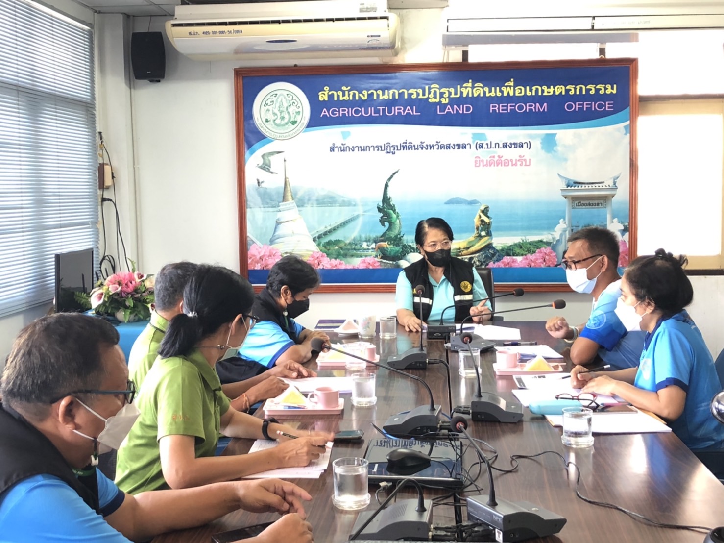 ผู้ตรวจราชการกรม ส.ป.ก. (นางสาวธัญพร แพมงคล) ตรวจราชการติดตามงานตามแผนการตรวจราชการของ ส.ป.ก. ประจำปีงบประมาณ พ.ศ.๒๕๖๕ วันที่ ๒๔ สิงหาคม ๒๕๖๕ ณ ส.ป.ก.สงขลา