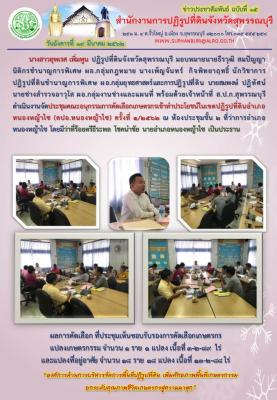 ประชุมคณะอนุกรรมการคัดเลือกเกษตรกรเข้าทำประโยชน์ในเขตปฏิรูปที่ดินอำเภอหนองหญ้าไซ (คปอ.หนองหญ้าไซ) ครั้งที่ 1/2562