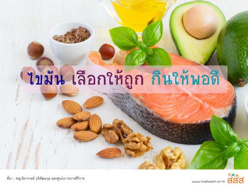 ไขมัน เลือกให้ถูก กินให้พอดี