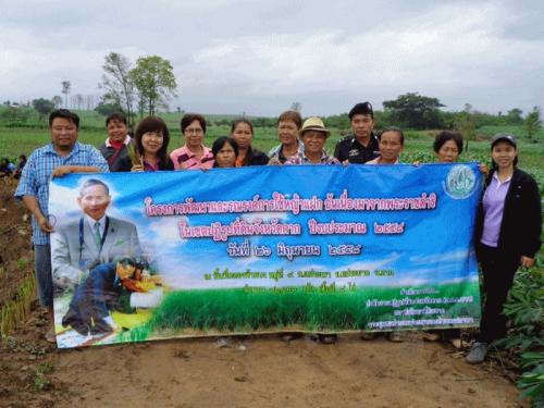 กิจกรรมการปลูกหญ้าแฝก ประจำปีงบประมาณ 2558  
