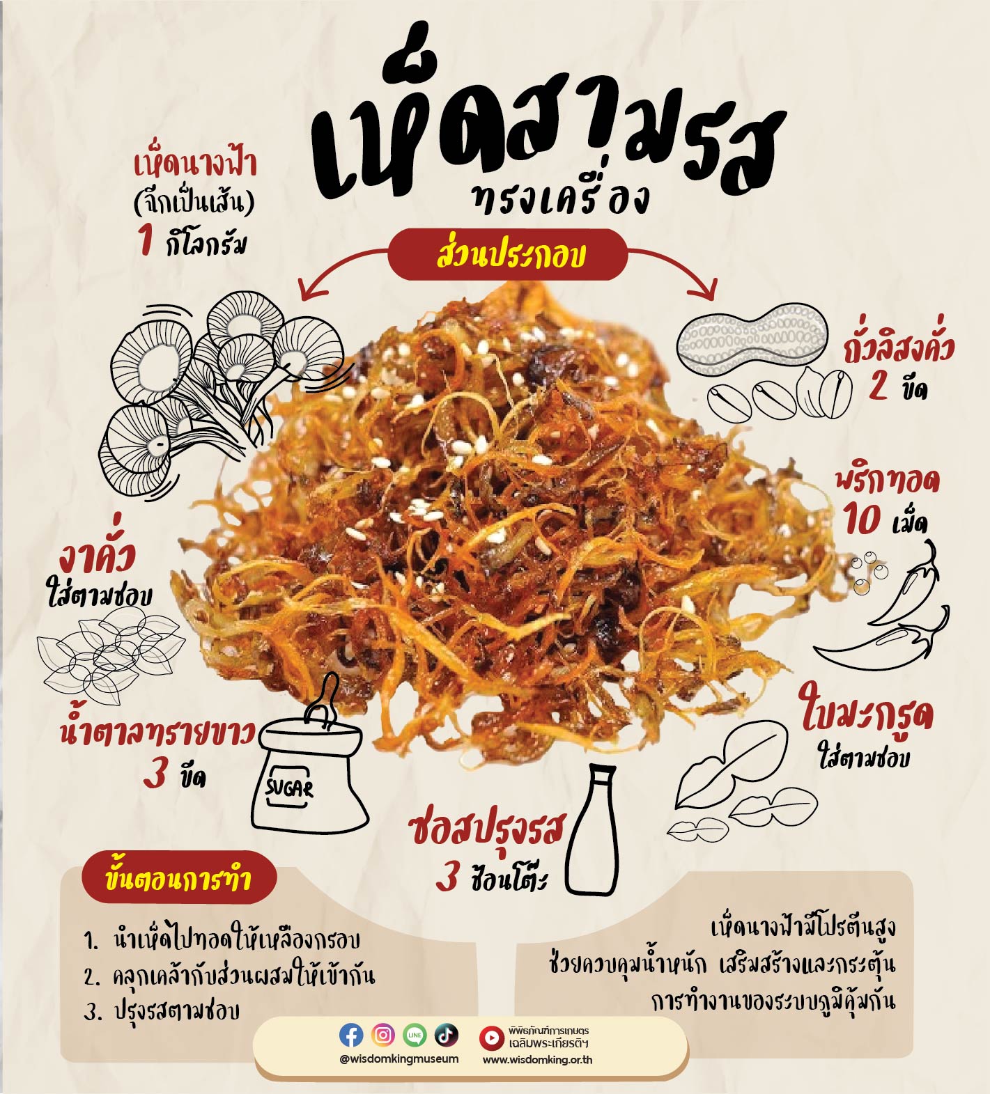 เห็ดสามรสทรงเครื่อง