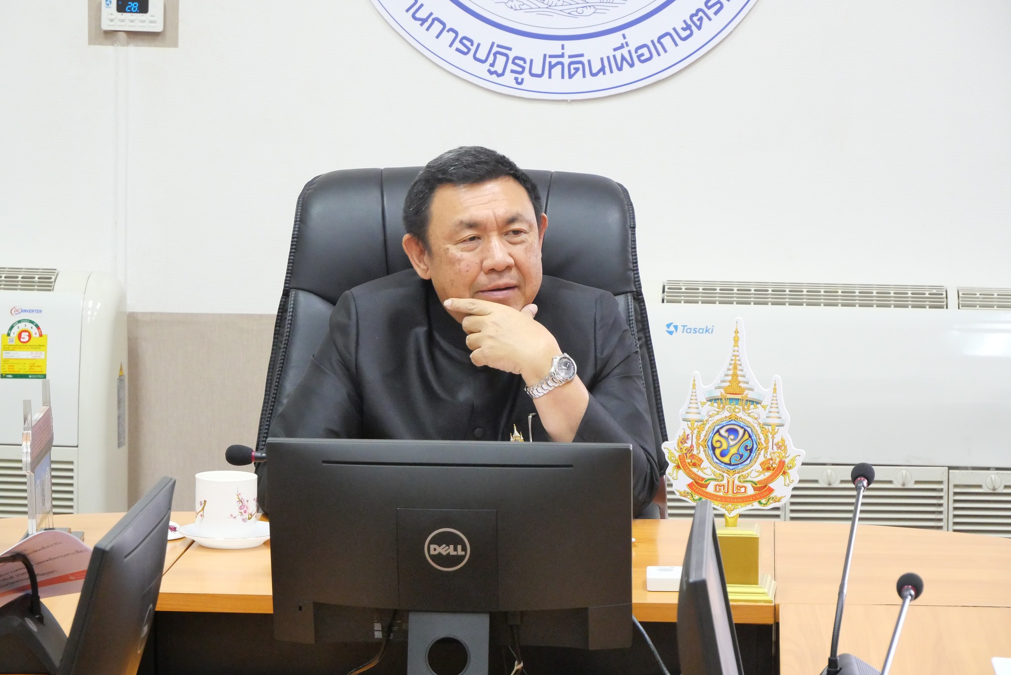 title - สพท. ร่วมประชุมหารือพัฒนาพื้นที่ด้วยระบบกระจายน้ำ และโซล่าเซลล์