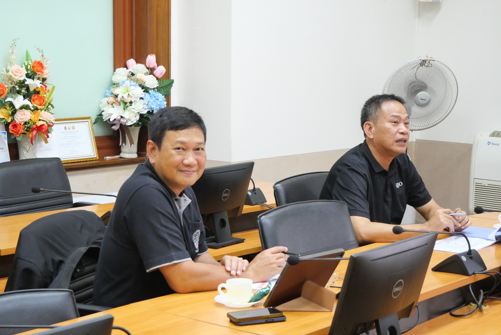 title - สพท. ร่วมประชุมหารือพัฒนาพื้นที่ด้วยระบบกระจายน้ำ และโซล่าเซลล์