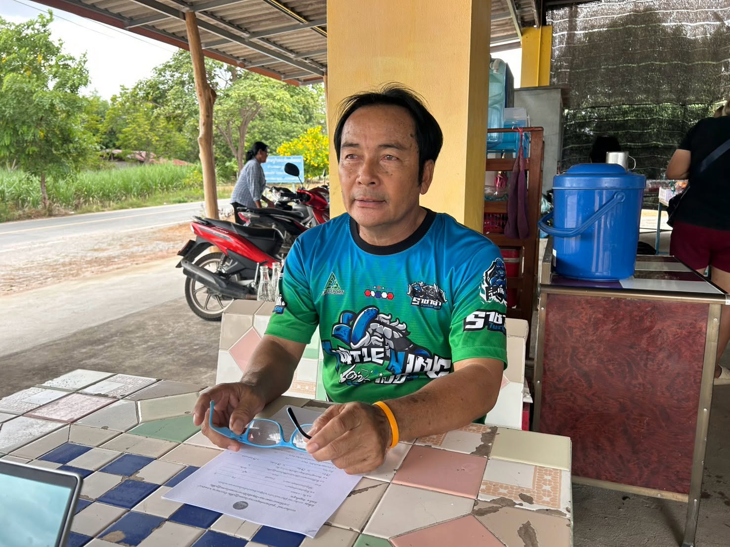 title - กอฟ. ติดตามการดำเนินงานศูนย์รณรงค์หยุดการเผาในเขตปฏิรูปที่ดิน ต.หนองฝ้าย อ.เลาขวัญ จ.กาญจนบุรี
