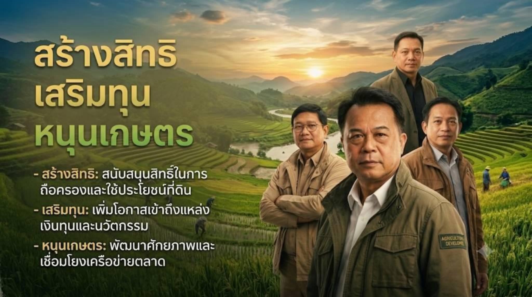 ส.ป.ก. เดินหน้ายกระดับเกษตรกรไทย! ขับเคลื่อนนโยบาย “สร้างสิทธิ เสริมทุน หนุนเกษตร” ปีงบประมาณ 2570
