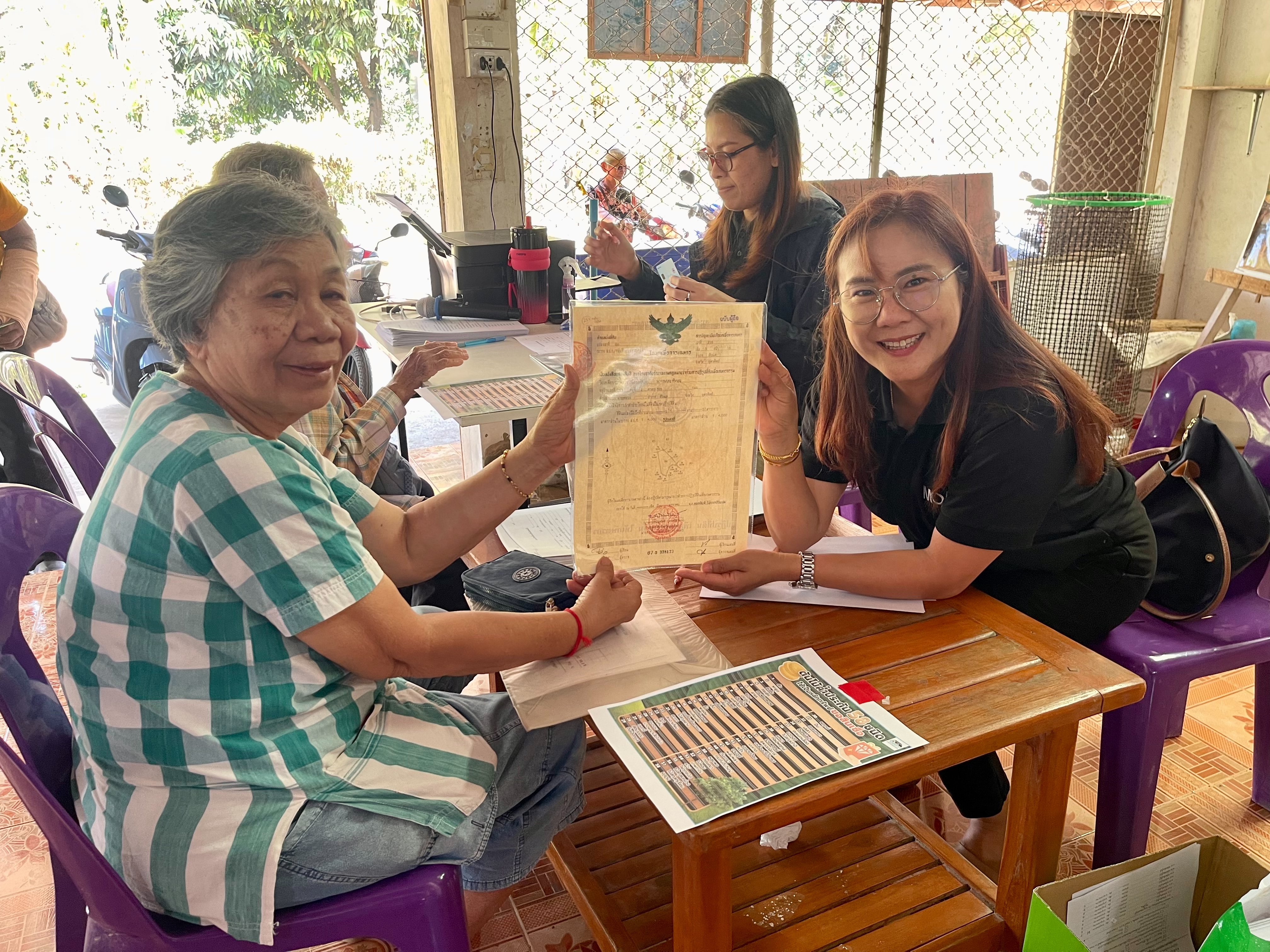 title - ส.ป.ก. อุตรดิตถ์ ลงพื้นที่มอบโฉนดเพื่อการเกษตรแก่เกษตรกร พร้อมรับคำขอโฉนดต้นไม้ ณ วัดโพธิ์ล้อม ต.ชัยจุมพล และศาลากลางบ้าน หมู่ ๘ ต.ฝายหลวง อ.ลับแล จ.อุตรดิตถ์