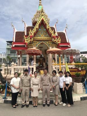 นายมณู วงศ์สุนทร ปฏิรูปที่ดินจังหวัดอุตรดิตถ์ ร่วมพิธีอัญเชิญเถ้าอัฐิพระยาพิชัยดาบหัก ณ ซุ้มสักการะในหอประชุมที่ว่าการอำเภอพิชัย จ.อุตรดิตถ์ เมื่อวันพฤหัสที่ 4 ก.ค. 62