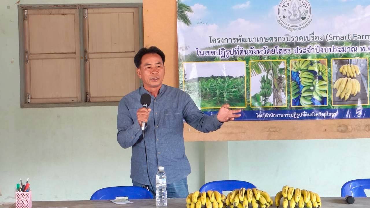 title - ส.ป.ก.ยโสธร จัดฝึกอบรมโครงการพัฒนาเกษตรกรปราดเปรื่อง (Smart Farmer)   ในเขตปฏิรูปที่ดินจังหวัดยโสธร ประจำปีงบประมาณ พ.ศ. 2569 หลักสูตร ที่ 1 การปลูกและการดูแลรักษากล้วยหอมทอง